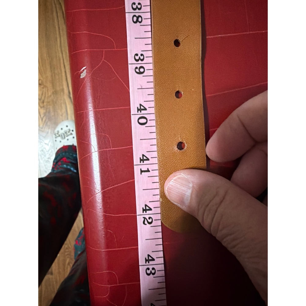 Chico's Concho Belt Marta West Slouch Size M Cognac Leather Boho Western NWT - Picture 10 of 11